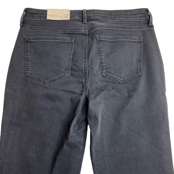 NYDJ Sheri Slim Side Stripe Jeans Black & Grey Size 4 New - Picture 5 of 9